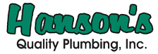 Hanson's plumbing logo green